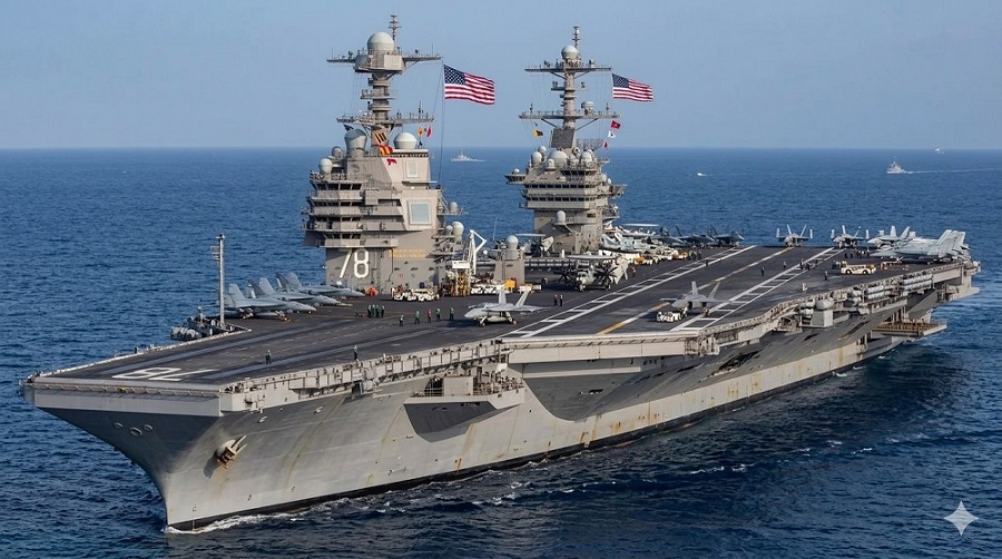 3 Kapal Induk AS Dikerahkan ke Timur Tengah, USS Gerald R. Ford Kembali Beroperasi di Laut Merah!