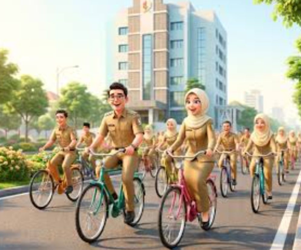 Barru Terapkan Bike to Work, ASN Dekat Kantor Naik Sepeda