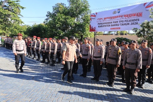 Jelang Pilkades 2026, Polres Barru Kerahkan Personel Gabungan